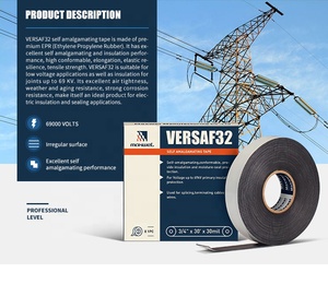 Cinta de autoamalgamación de goma EPR de 69KV Conformable para exteriores de distribución para Unión de cables - Product Image 3