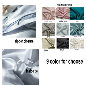 Vente en gros de draps en soie 100% parure de lit personnalisée <span class=keywords><strong>extra</strong></span> <span class=keywords><strong>large</strong></span> housse de couette literie en soie de luxe pour lits doubles appropriés - Product Image 6