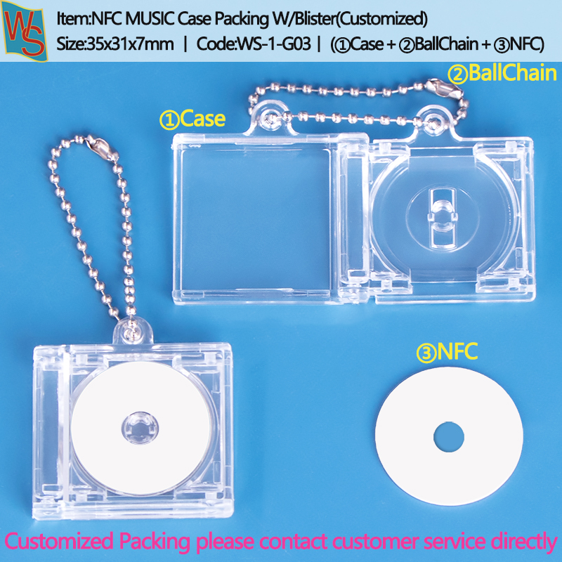 Set de regalo 5 chips NFC con orificio