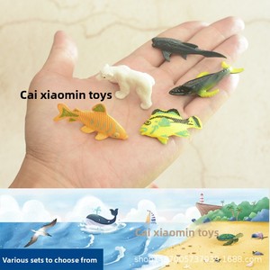 Ensemble de figurines en PVC d'animaux marins variés : Grand requin blanc, baleine – Cadeau éducatif pour enfants sur le thème <span class=keywords><strong>du</strong></span> <span class=keywords><strong>monde</strong></span> sous-marin (4-6 ans) - Product Image 2