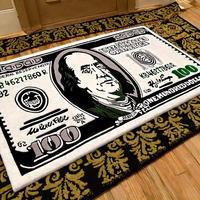 Tapis d'extérieur lavable et antidérapant de taille personnalisable sans quantité minimale de commande argent et logo en dollars pour la maison pour la porte de la chambre salle de bain cuisine