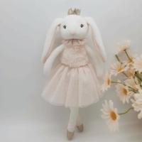 Peluche de haute qualité, 40cm, peluche douce, longues oreilles, lapin de pâques, jouet, ballerine avec jupe, lapin, animal, 2023
