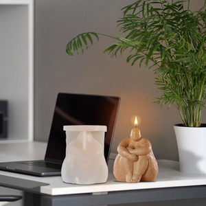 Nouveau bricolage abstrait corps Silicone bougie moules mignon grosse femme penseur moule aromatique bougie faisant artisanat fournitures décor à la maison cadeaux - Product Image 3