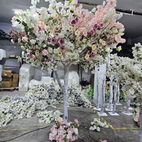 SPR Big Indoor Simulation Realistische Kirsche Glyzinien Kiefer Bonsai Baum Künstlicher rosa Baum im Topf Hochzeits feier Geburtstags dekor
