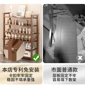 Foldable, installation-free <b>shoe</b> rack suitable for home, doorway, rental, and dormitory use. Multi-layer <b>storage</b> rack. - Product Image 4