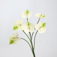 W-A0304 Vente en gros usine Fleur d'Anthurium artificielle en PU à toucher réel imprimée en 3D, plante en plastique pour décoration de mariage