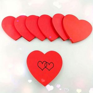 Valentine's Day 400-Sheet Memo <b>Paper</b> Large Vibrant <b>Red</b> with Self-Adhesive Love-Themed Musical Notes for Office/School Bookmarks - Product Image 4