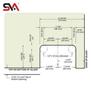 Charnière de porte en verre trempé moderne sans cadre à 360 degrés <span class=keywords><strong>pour</strong></span> immeuble de bureaux, appartement, hôtel, <span class=keywords><strong>portail</strong></span> en laiton massif nickelé brossé - Product Image 4
