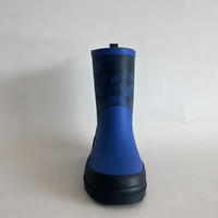 Bottes de pluie imperméables pour garçons avec motif d'animaux sous-marins, boucle de traction et semelle antidérapante en caoutchouc