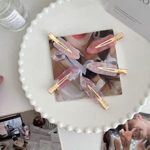 Pinza de Pelo Estilo Japonés Coreano, Flor de Sakura, Pinza de Plástico de Alta Gama para <span class=keywords><strong>Mujer</strong></span>, Accesorio para el <span class=keywords><strong>Cabello</strong></span> Lateral, Simple - Product Image 4