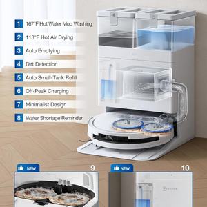 หุ่นยนต์ดูดฝุ่น ECOVACS DEEBOT T50 PRO OMNI พร้อมสถานี 10-in-1, 70 ° C น้ำยาถูพื้นร้อน, AIVI 3D 3.0, แบตเตอรี่ 6400mAh - Product Image 6