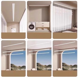 Invisible Embedded Foldable Balcony <b>Indoor</b> Outdoor Automatic Lifting Intelligent Hidden Electric Drying Rack with Heating - Product Image 3