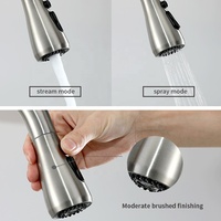 Robinet de cuisine intelligent en acier inoxydable brossé avec douchette extractible, affichage numérique sans contact, monocommande, à poser sur plan, mitigeur moderne pour évier