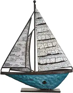 Decoración de modelo de velero SAMINDS, hogar de velero, diseño náutico de playa, barco para fiesta temática oceánica y habitación, accesorios para fotos