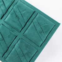 Présentoir à bijoux pliable en velours personnalisé avec support d'équerre pour comptoir de vente au détail et exposition de marque
