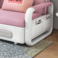 Sofá Cama Plegable Multifuncional Telescópico de Doble Uso con Estructura Metálica, Individual y Doble, para Sala de Estar y Dormitorio