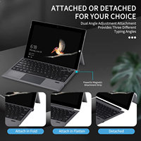 Clavier sans fil avec pavé tactile 7 couleurs rétroéclairé par batterie rechargeable Clavier détachable pour Microsoft Surface Pro 3/4/5/6/7/7 +