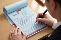 Carnet de reçus autocopiants NCR en 2 ou 3 feuillets, personnalisé, pour livraisons en gros