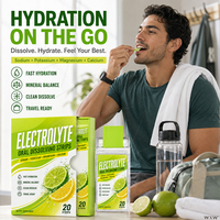 Bandes électrolytiques à dissolution orale sous marque privée avec Sodium et Potassium pour une hydratation rapide, un métabolisme énergétique et un complément alimentaire quotidien