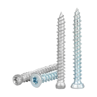 Vis autoperceuse Torx T30 à tête hexagonale, revêtement Ruspert bleu et blanc, classe 6, pour béton, ciment, fenêtre ST7.5