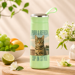 Botella de Vidrio Personalizable OEM con Función de Bebida Directa, Ecológica, con Patrones de Animales y Logotipos Personalizados para Regalos Empresariales - Product Image 3