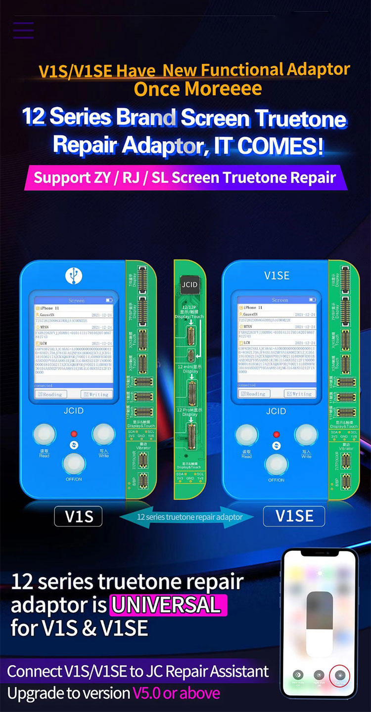 Dot Matrix LCD Mobile Phone Battery Repair Tool JCID V1se True Tone