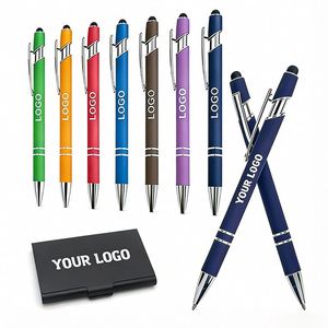 Stylos à bille promotionnels en métal avec logo personnalisé, vente en gros, cadeaux d'entreprise, stylos à bille de bureau - Product Image 1