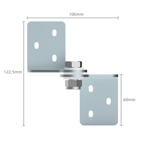 Charnière universelle réversible gauche-droite en fer de 3 mm, robuste, durable et conçue <span class=keywords><strong>pour</strong></span> durer, quincaillerie <span class=keywords><strong>pour</strong></span> portail coulissant - Product Image 5