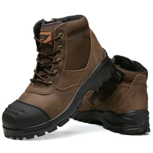 DF1208 Custom Men's Leather Safety <b>Boots</b> with <b>Waterproof</b> <b>Steel</b> <b>Toe</b> Professional Factory's Design for Summer and Autumn Season - Product Image 4