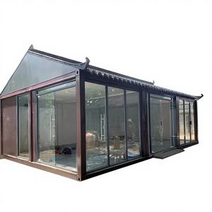 บ้านสำเร็จรูปแบบตู้คอนเทนเนอร์พื้นเรียบคุณภาพสูง พร้อมฉนวนกันความร้อน หน้าต่างอลูมิเนียม โครงสร้างไม้และเหล็ก เหมาะสำหรับใช้เป็นโรงแรม - Product Image 1