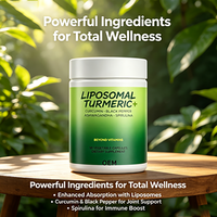 Capsules de Curcuma, Curcumine, Ashwagandha et Spiruline OEM avec Extrait de Poivre Noir, Capsules Végétales, Complément Alimentaire, 90 Unités