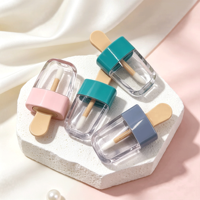 Tubes de brillant à lèvres carrés en PP vides de 8 ml avec applicateurs, emballages cosmétiques personnalisables avec logo, modèle HY03, 13-15,9 mm