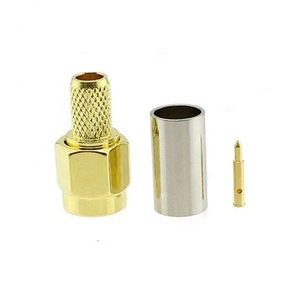 Plated Male Jack Crimp Connector Adapter Gold for RG58 Cable Brass ROHS Jack Female Socket Female Gas Meter Connector - Product Image 4