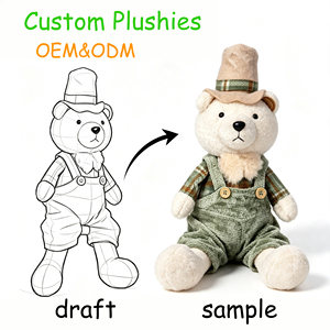 Jouets en peluche douce pour animaux de la ferme, vache, cochon, mouton, ours, jouet éducatif pour enfants - Product Image 1