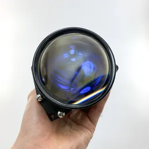 Mavi Bi Led lazer Lens projektör Biled 3.0 inç otomatik Hi düşük bi-led led ön far sis lambası araba ampulleri