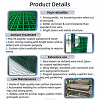 Rouleau de grillage soudé enduit de PVC pour clôture extérieure, protection de jardin, grille en acier durable résistante à la rouille, construction de clôture de ferme