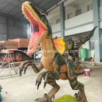 Réplique artisanale de Velociraptor animatronique pour salon professionnel ou modèle de dinosaure réaliste de Jurassic World comme décoration extérieure