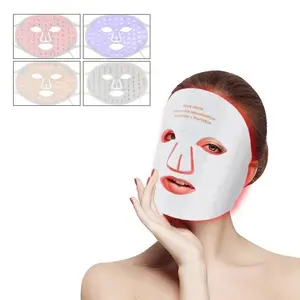 4 색 LED 얼굴 마스크 2023 새로운 실리콘 레드 라이트 치료 근처 적외선 빛 얼굴 Led 마스크 미백 염증 흉터 감소
