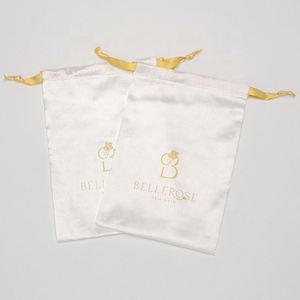 Wholesale Custom Logo Fashion Satin Jewelry Dust <b>Pouch</b> <b>Drawstring</b> Bag - Product Image 6