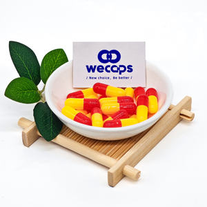 Wecaps di vendita calda Capsule vuote gialle e rosse gel vuoti taglia 00 - Product Image 3