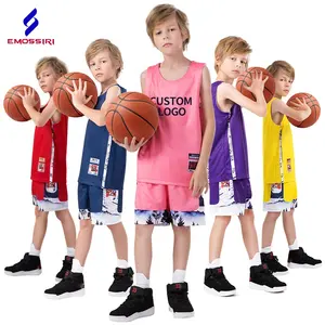 Uniforme da basket per bambini professionale personalizzata all'ingrosso Set magliette da basket per bambini traspiranti maglia da basket a buon mercato per ragazzo