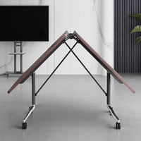 Table de conférence mobile pliante en mélamine, design moderne, table longue, table de formation, bureau