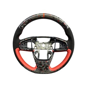 Volant en cuir perforé en fibre de carbone pour volant de voiture Honda <span class=keywords><strong>Civic</strong></span> 10e génération - Product Image 6