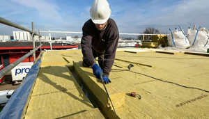 HEJ Plaque <span class=keywords><strong>de</strong></span> laine <span class=keywords><strong>de</strong></span> roche <span class=keywords><strong>pour</strong></span> toiture plate, <span class=keywords><strong>isolation</strong></span> thermique structurelle, ininflammable, classe A1, certifiée Energy Star, usage industriel - Product Image 3