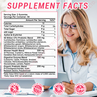 OEM Probiotica Gummies voor Volwassen Vrouwen, Supplementen met Prebiotica en Cranberry voor Antioxidanten & Vitaliteit, Gezondheid van de Spijsvertering en Urinewegen