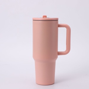 Gobelet isotherme en acier inoxydable à double paroi <span class=keywords><strong>de</strong></span> 40 oz avec poignée et paille, bouteille d'eau personnalisée - Product Image 5