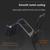 Support de téléphone portable de bureau pliable, réglable, rotatif à 360°, en alliage de zinc, étanche et portable