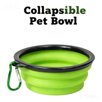 Tazón de Silicona para Mascotas, Plegable y Portátil para Viajes, para Alimentar Perros, Logotipo Personalizado OEM EN CE ASTM, Juguetes para Mascotas, Línea de Producción Propia