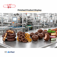 Machine d'enrobage automatique au chocolat SUS304, machine de recouvrement au chocolat commerciale pour ligne de production de biscuits et de gaufrettes