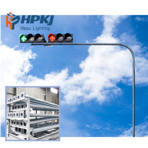 Tùy chỉnh thép mạ kẽm tín hiệu giao thông đèn cực cho giám sát đường phố Chất lượng cao chiếu sáng đường phố cực - Product Image 1